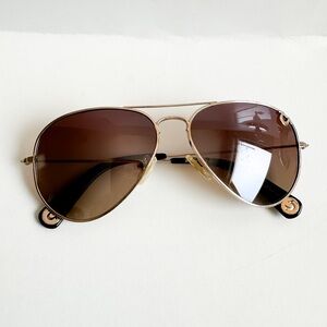 True Religion Jeff Gold Aviator Sunglasses